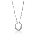 Tiffany Lock Pendant Pave Diamonds 18K Gold Necklace